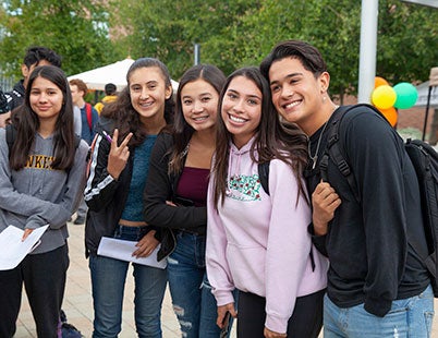 Diablo Valley College students posing in a group