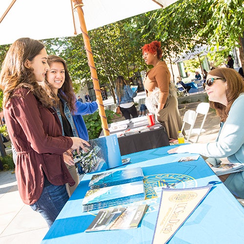 Students at an event in the DVC Commons.