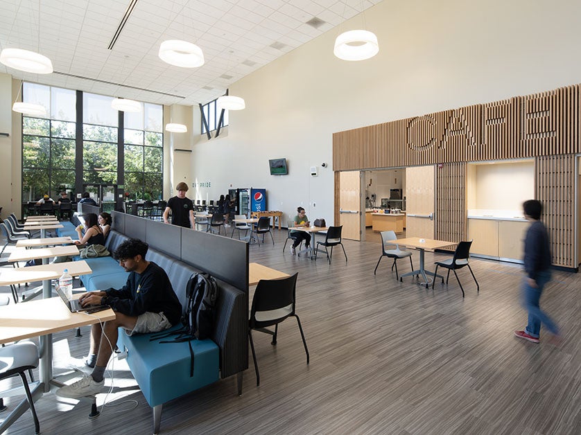 The renovated cafe at DVC's San Ramon campus.