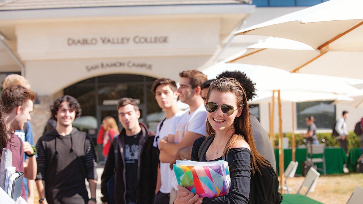 DVC students together on campus