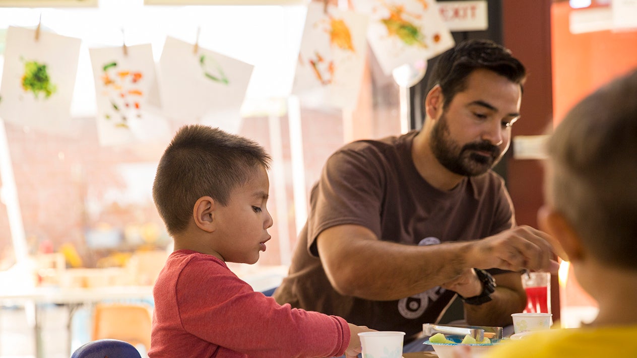 Father and son educational activities