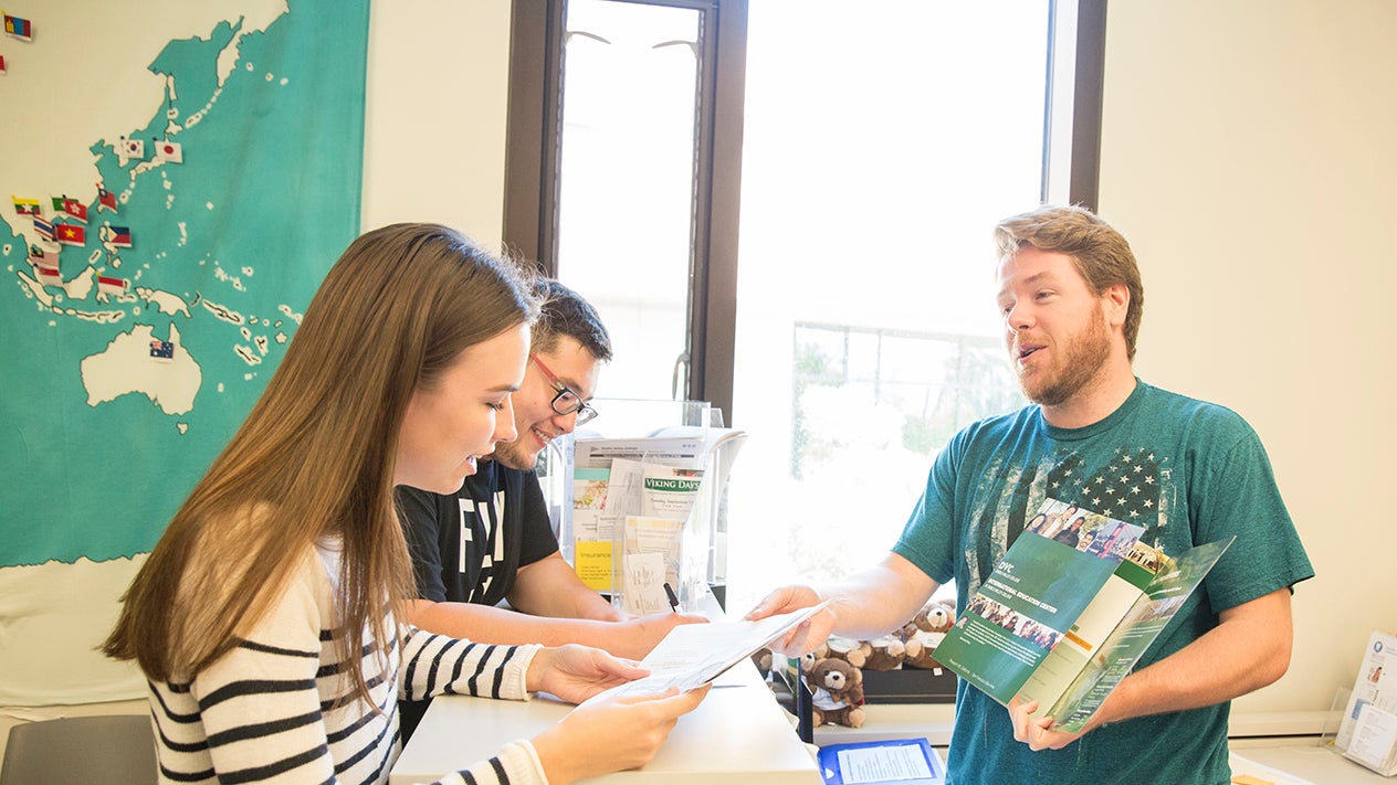 Students in DVC's International Student Services Office.