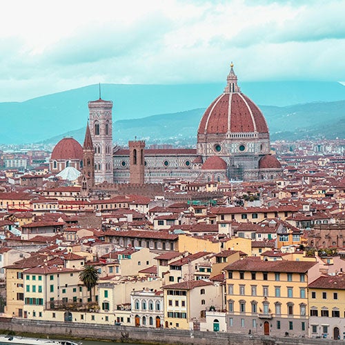 An overview of Florence, Italy.