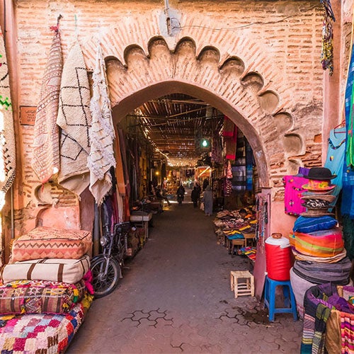 A Moroccan market.