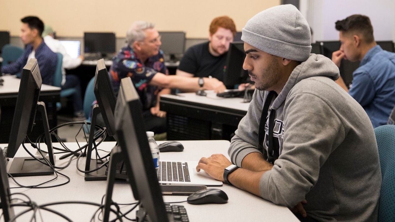 Business Center Students in Computer Lab