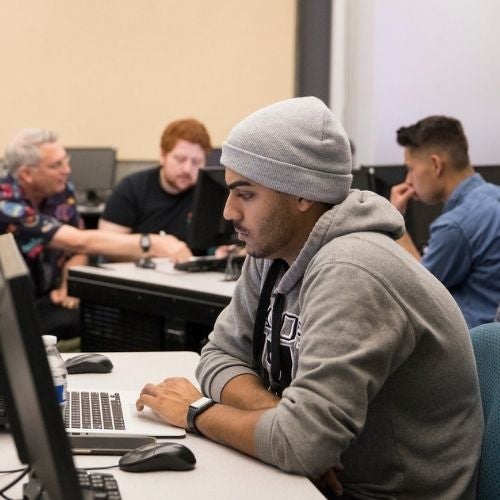 Business Center Students in Computer Lab