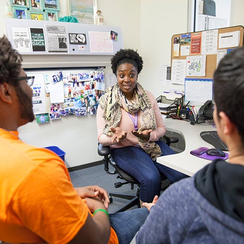 2 Students with Counselor