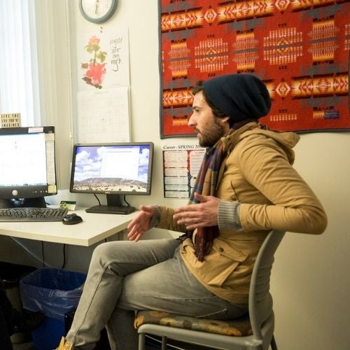 Student in Counselor Office