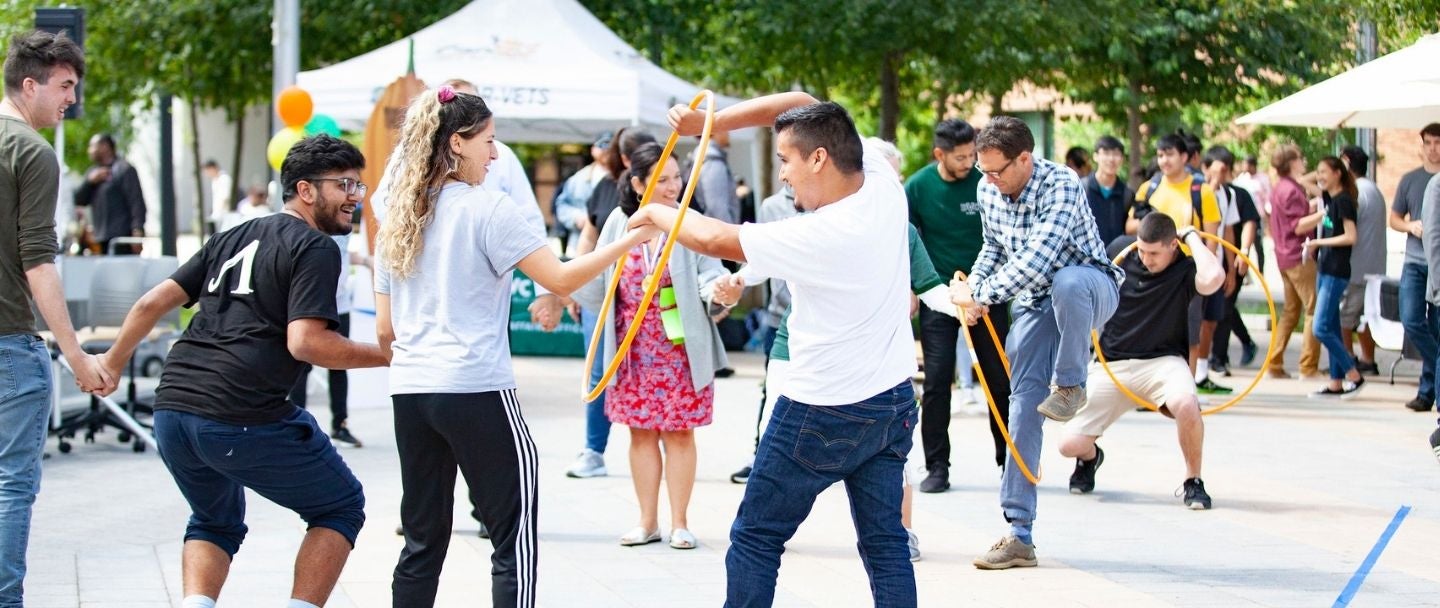 DVC students hoola hoop contest