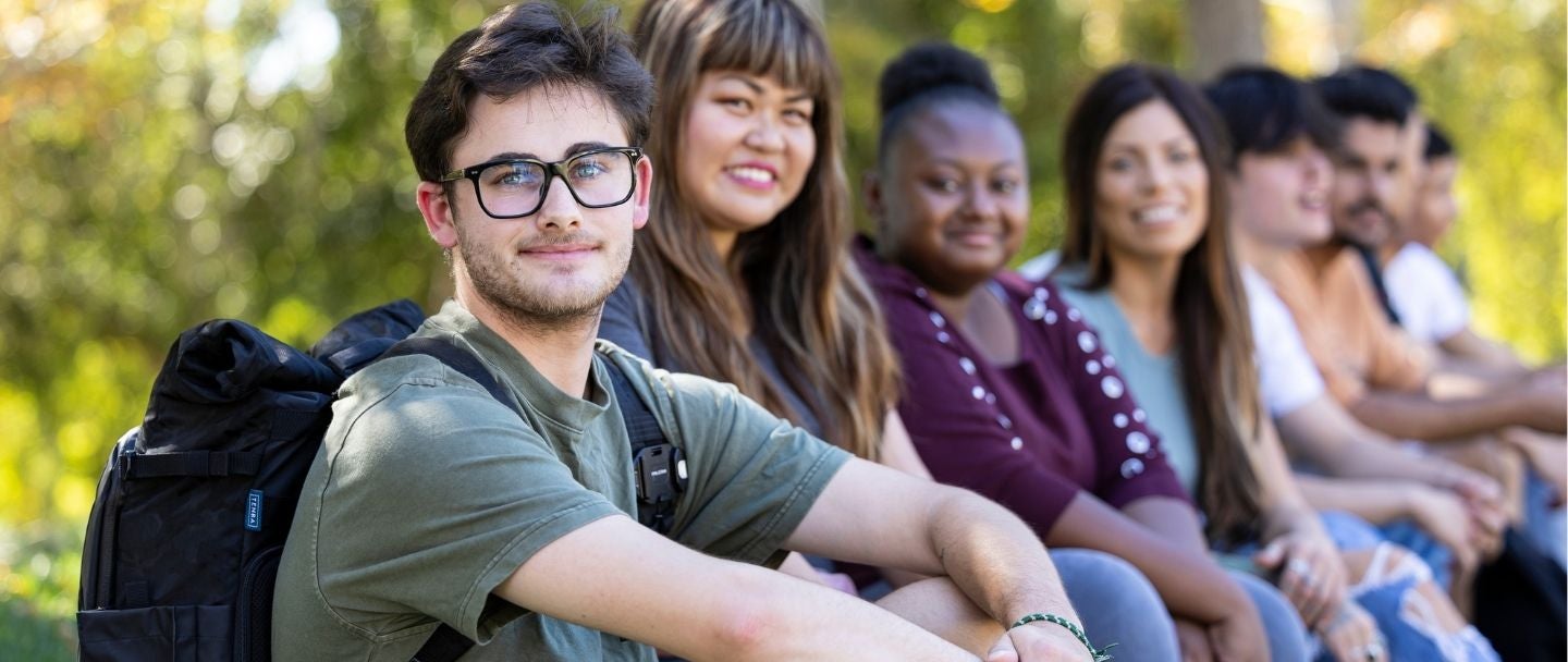 Group of Diverse Students Sitting Together