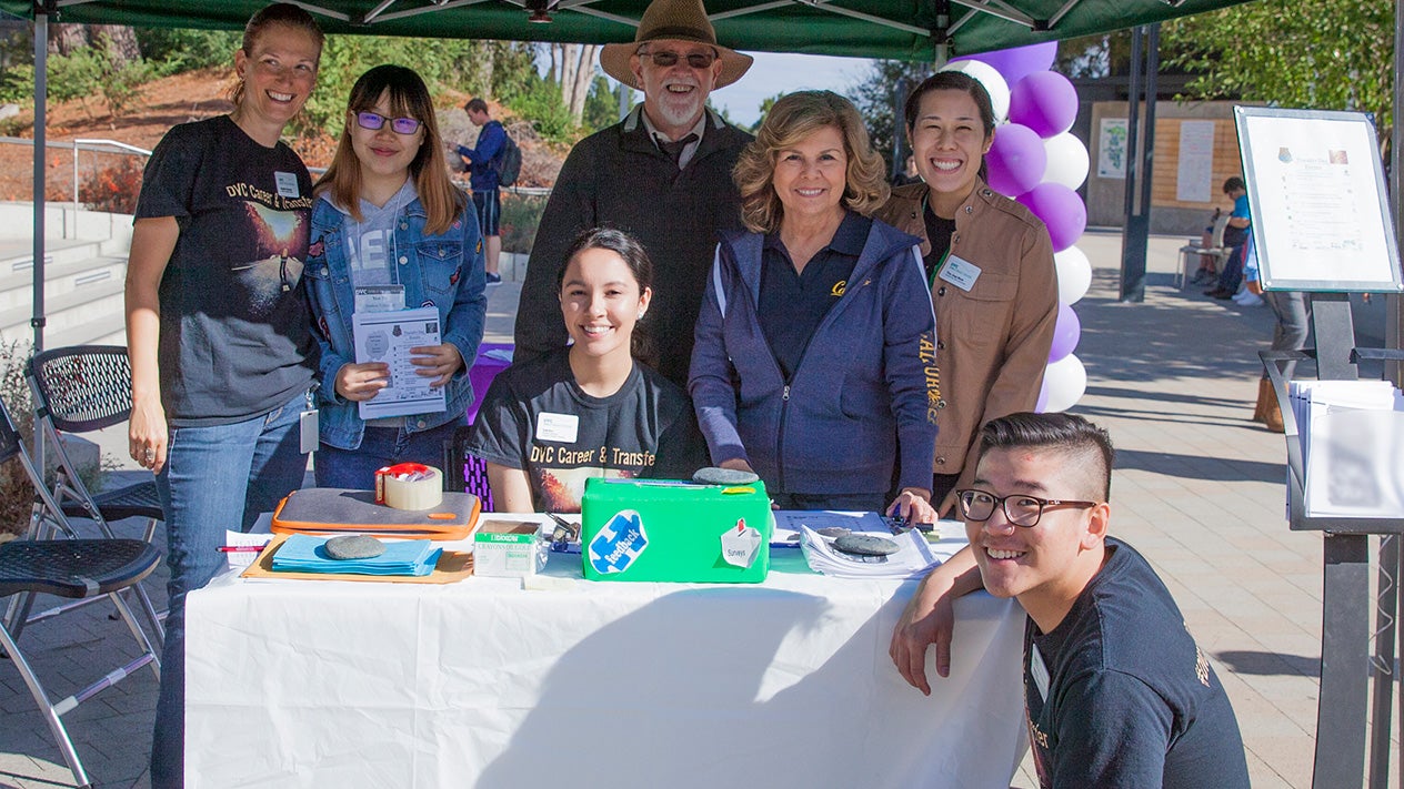 DVC students and Career Services at a campus event.